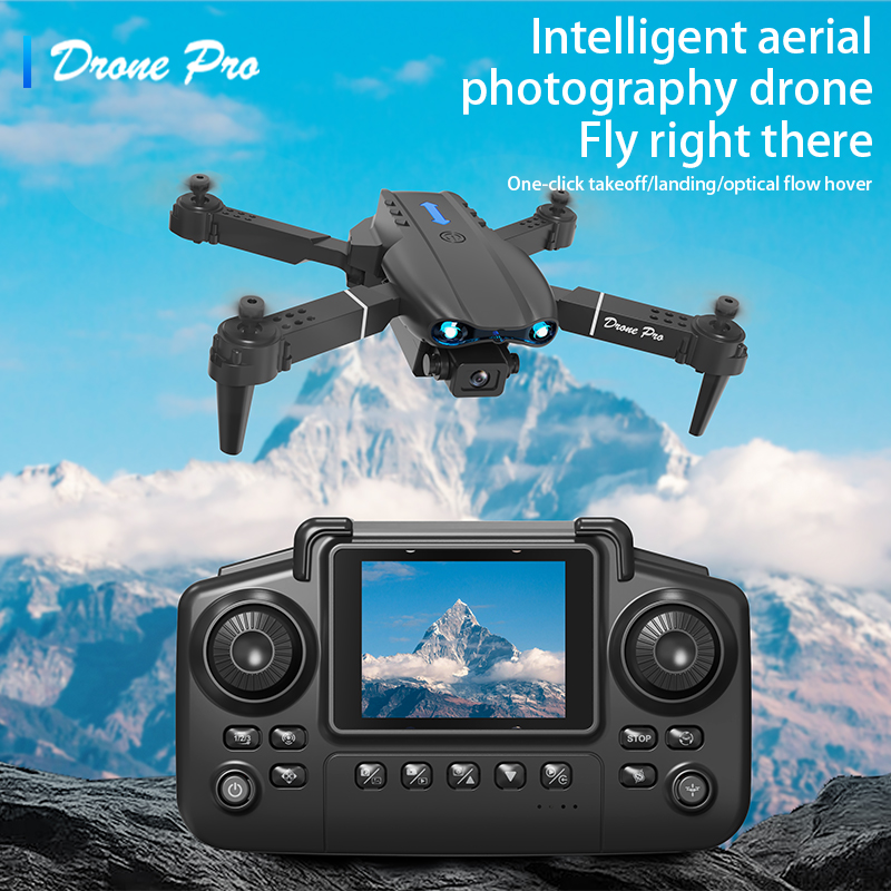 Drone Camera 4K - E99エアスクリーンコントロールドローン プロ仕様 ワイドRCドローン HD 4Kカメラ 折りたたみ式ヘリコプター航空機