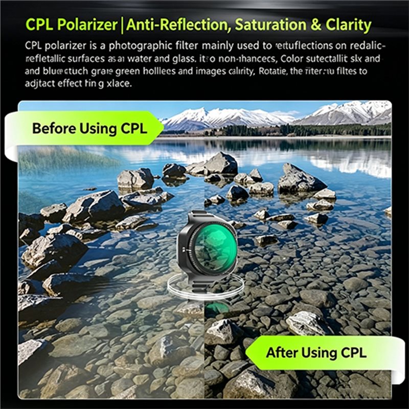DJI Mini 5 Pro用FFYY-CPLフィルター、ド - Drone Camera Filter のレビューと価格