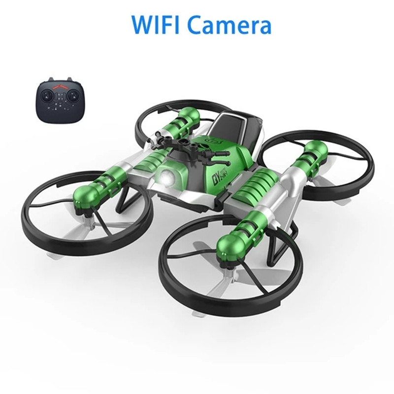 Wifi,fpv uavオートバイ2 in 1,ドローン,4 - Drone Camera Wide Angle のレビューと価格